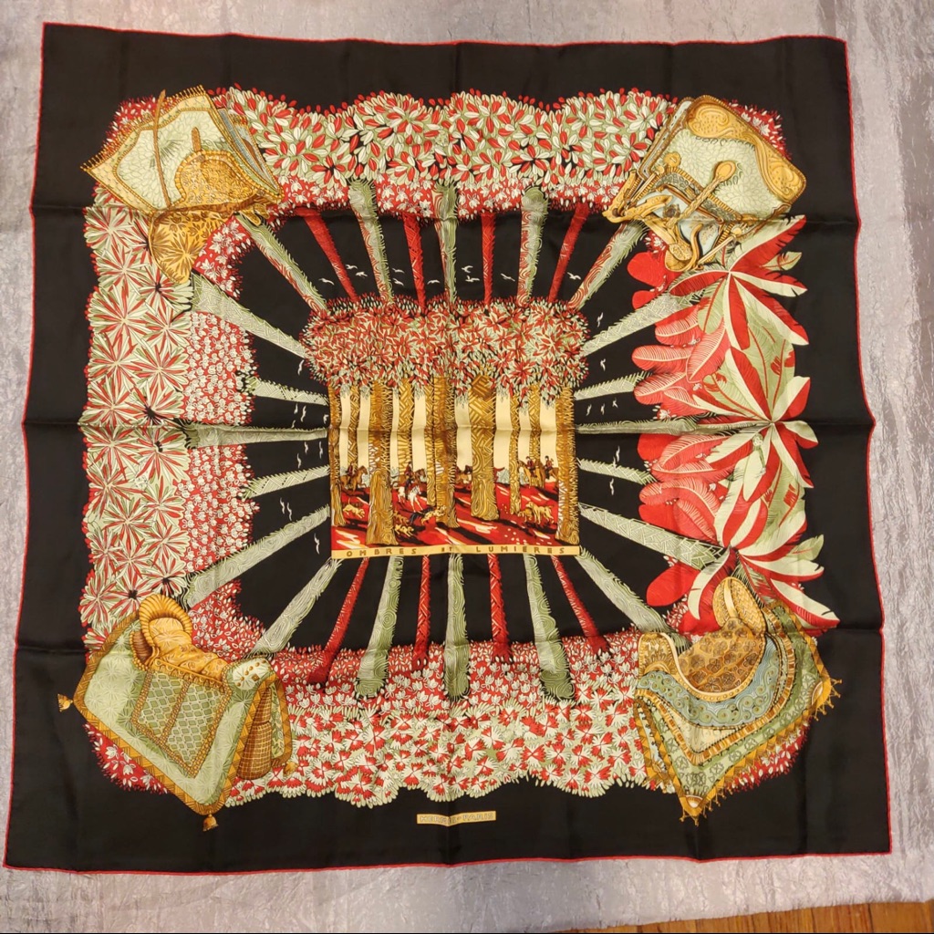 Herms Ombres Et Lumieres Silk Scarf